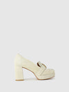 Sapatos de Plataforma em Branco Cru